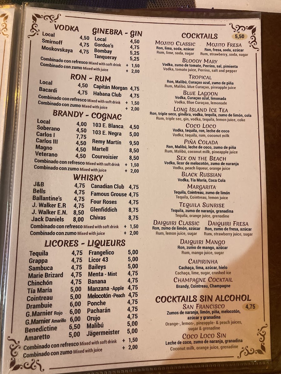 Promenade Restaurante Menu - Image 3