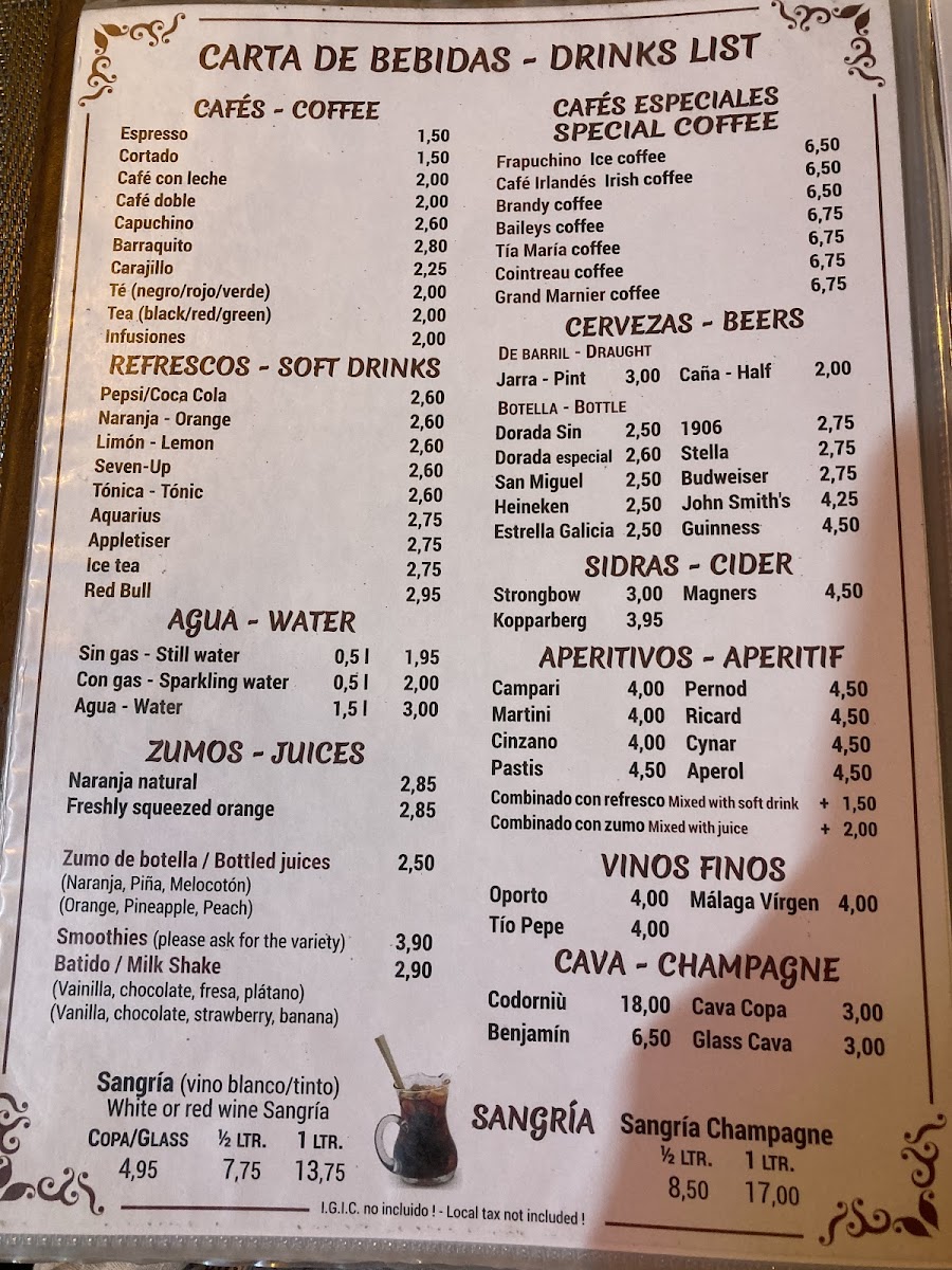 Promenade Restaurante Menu - Image 4